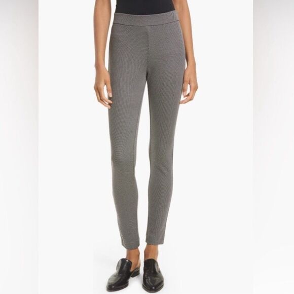 Theory Adbelle Flannel Tweed Leggings Skinny Stretch Pants Ponte Knit Pull On S - Picture 1 of 12